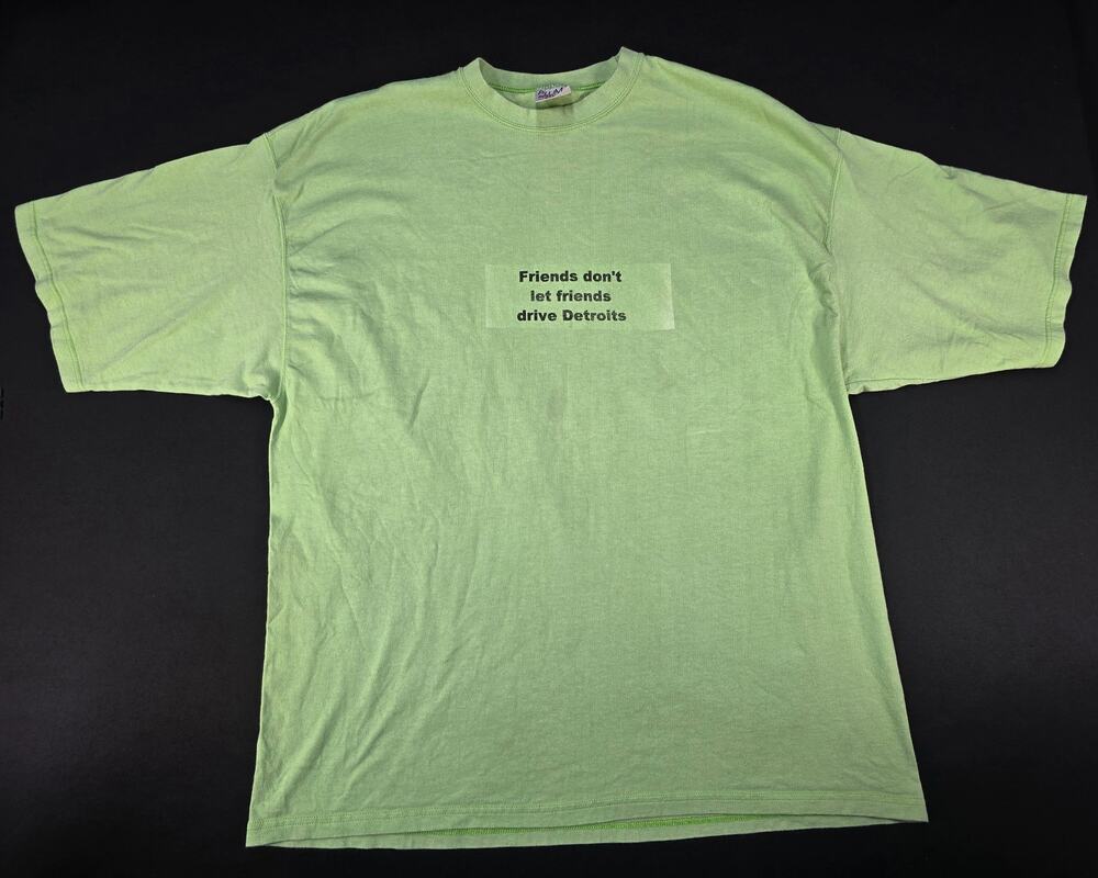 Vintage PLUMA Friends Don't Let Friends Drive Detroits Shirt USA Heavyweight XXL
